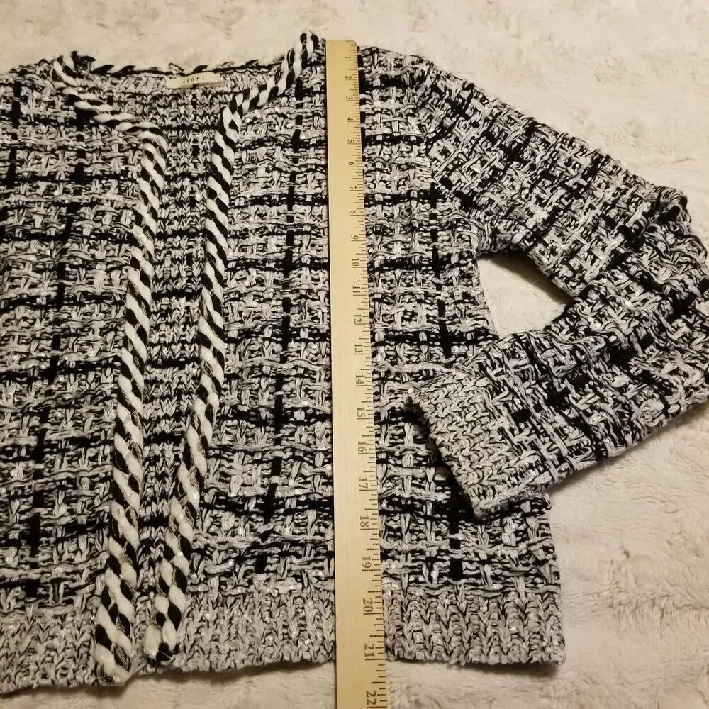 Sioni Sweater Jacket Cardigan Blazer Knit Grandma Rich Womens Small Old Money